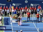        National Bank Open 2022 Toronto - Singles Final with Trophies presentation with Suzan Rogers presenting Trophy to Beatriz HADDAD MAIA