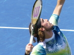 Concentrated Stefanos Tsitsipas with tossup on Centre Court National Bank Open 2023