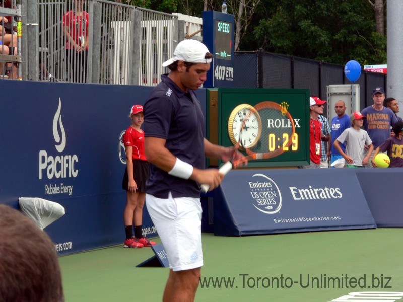 Malek Jazivi of Tunisia on Grandstand Court August 2, 2014 Rogers Cup Toronto