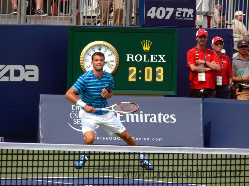 Running Grigor Dimitrov on Grandstand Court August 7, 2014 Rogers Cup Toronto 