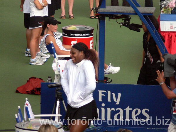Serena Williams celebrating