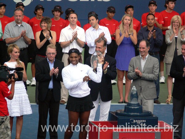 Serena Williams with Championship Trophy Rogers Cup 2011 Toronto
