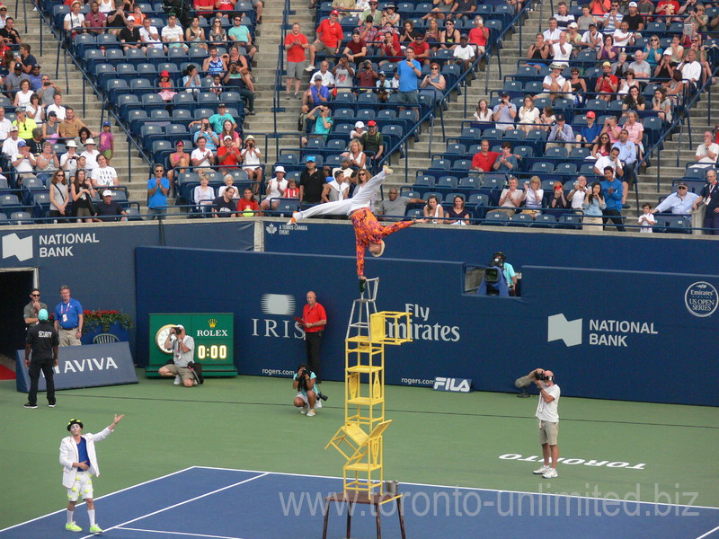 Cirque Du Soleil show on Centre Court 27 July 2016 Rogers Cup in Toronto