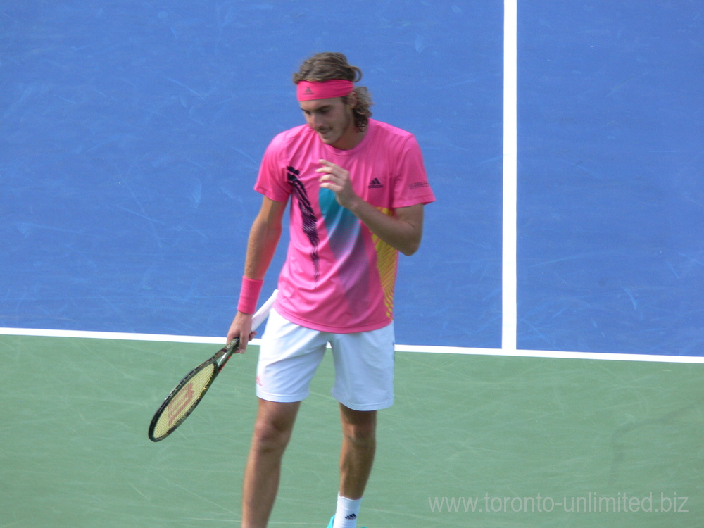 Stefanos Tsitsipas on the Centre Court in Singles Final August 12, 2018 Rogers Cup Toronto