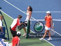Justine Henin Champion and Jelena Jankovic Runner up after the match! 