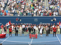 Rogers Cup 2008 Toronto. Overview of singles award ceremony.