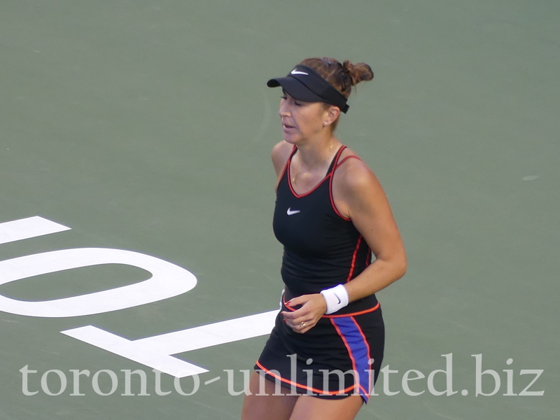 [12] Belinda BENCIC SUI on Stadium Court playing in Quarterfinal match Beatriz HADDAD MAIA BRA Friday, August 12, 2022