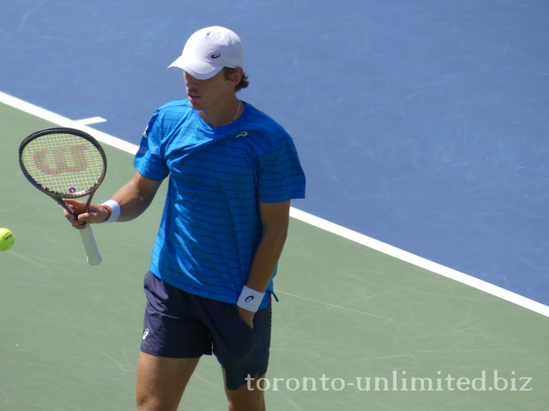 Alex DE MINAUR (AUS) on Centre Court in semifinal match 12 August 2023 National Bank Open