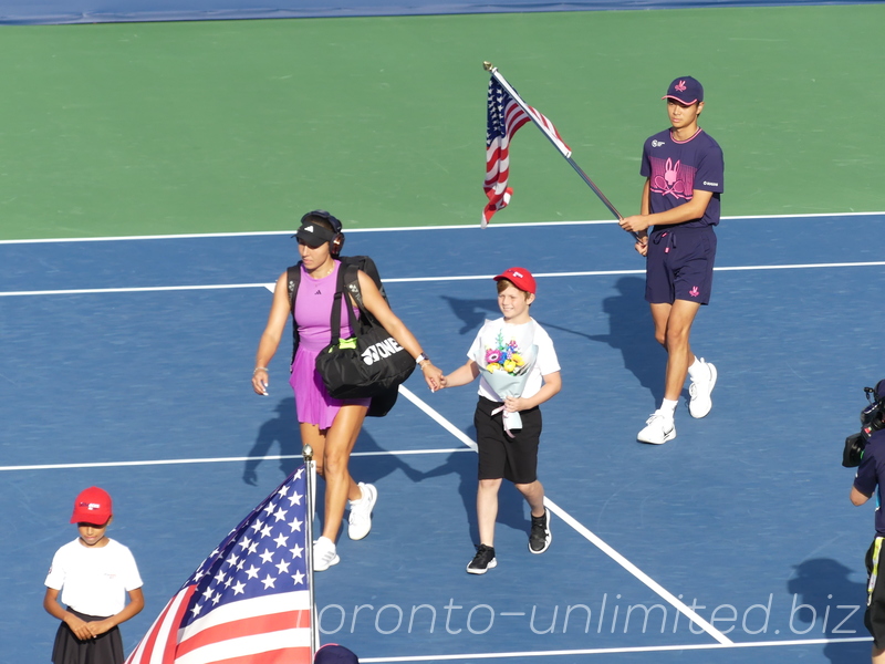 Jessica Pegula (USA) coming to Centre Court to play Amanda Anisimova in Championship Final 