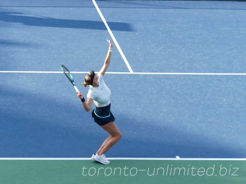 National Bank Open Toronto Singles Final August 12, 2024 Amanda Anisimova serving