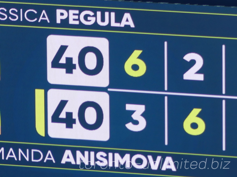 National Bank Open Toronto Singles Final August 12, 2024 Scoreboard