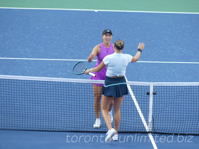 National Bank Open Toronto Finals August 12, 2024 - Match is over and time to shake hands