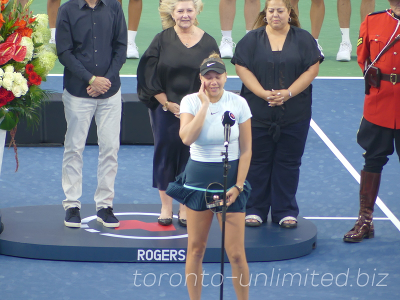 National Bank Open Toronto Singles Final August 12, 2024 - AMANDA ANISIMOVA - speech