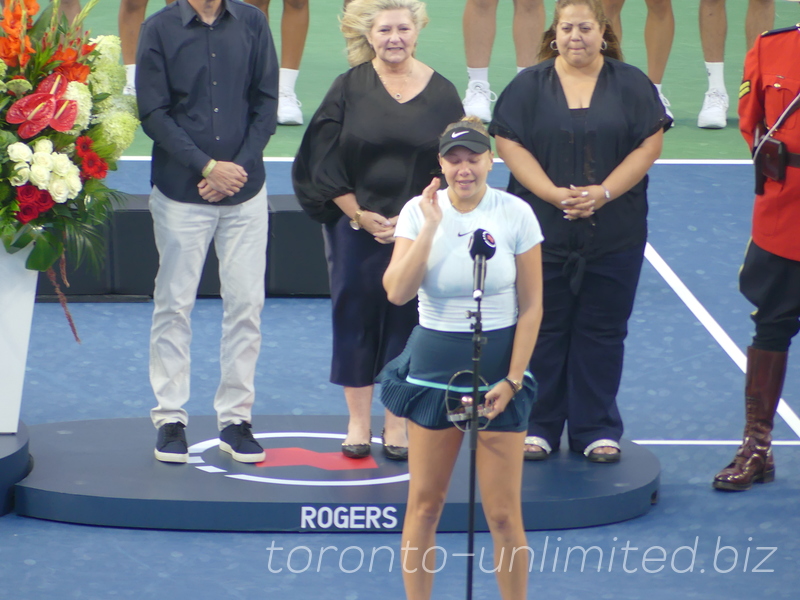 National Bank Open Toronto Singles Final August 12, 2024 - AMANDA ANISIMOVA - speech 