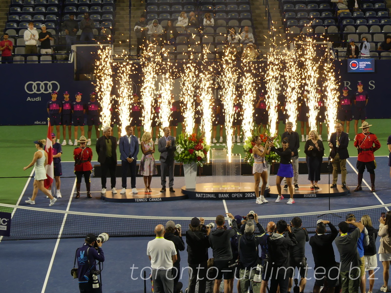 Fireworks Display at National Bank Open Toronto Doubles Final Closing Ceremony August 12, 2024