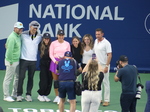 Jessica Pegula with her coaches Mark Knowles, Mark Merklein and her support staff. National Bank Open Toronto Singles Final August 12, 2024