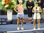 National Bank Open Toronto Doubles Final August 12, 2024 - Caroline Dolehide speaking 